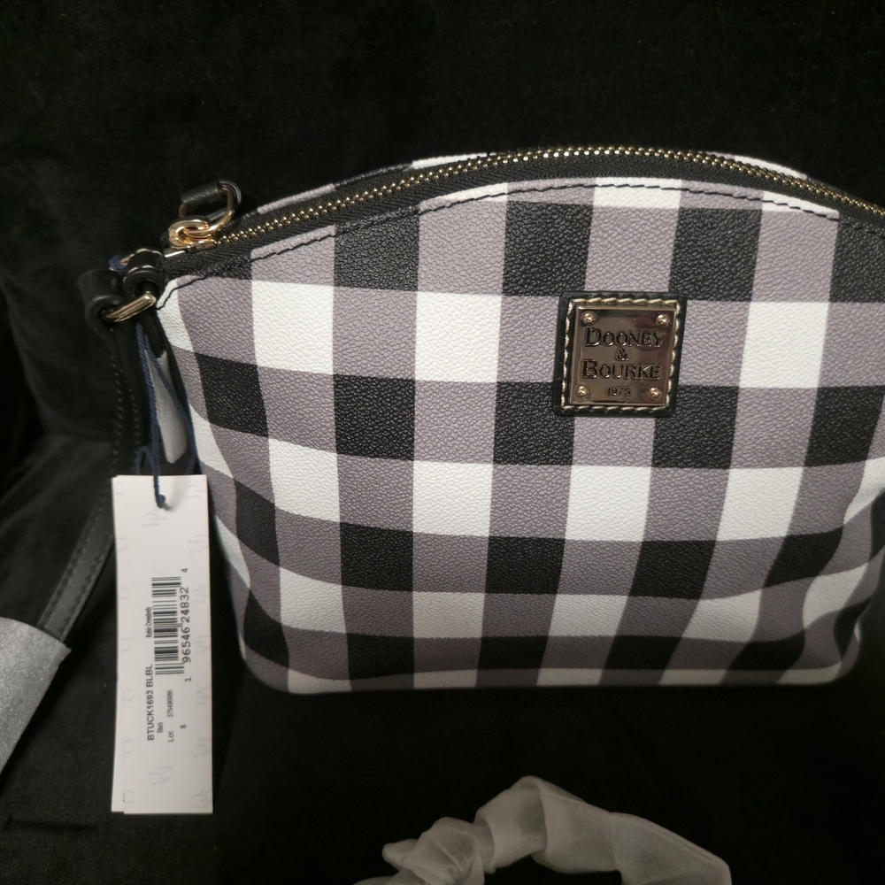 Checkered Black and White Women's Bag - Picture 2 of 5